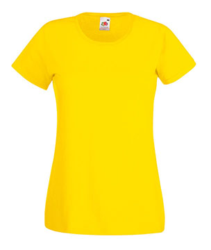 T-SHIRT VALUEWEIGHT DONNA  - FRUIT OF THE LOOM giallo acceso
